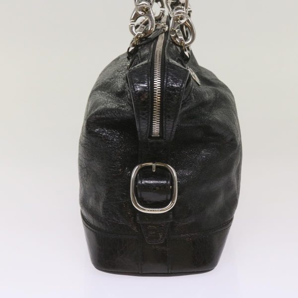 CELINE Hand Bag Leather Black 67072 Hot on Sale