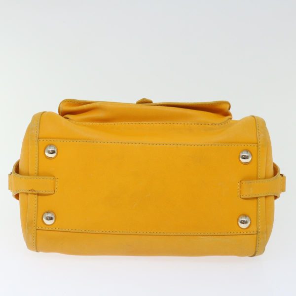 CELINE Hand Bag Leather Yellow fm3342 Hot on Sale