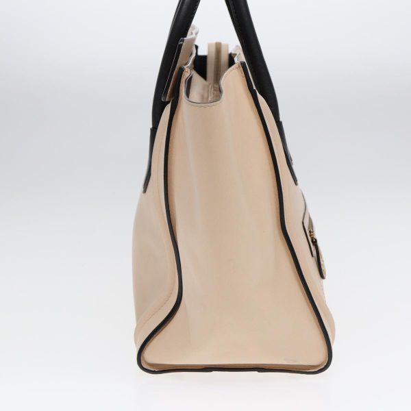 CELINE Luggage Mini Shopper Hand Bag Leather Beige ar12490 Online Hot Sale