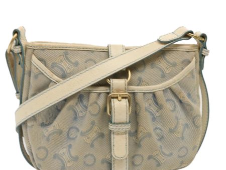 CELINE C Macadam Canvas Shoulder Bag Light Blue 73243 Sale