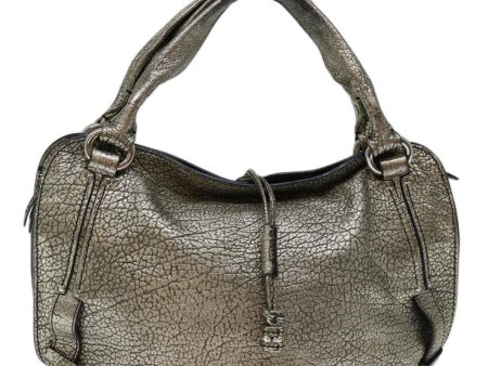 CELINE Hand Bag Leather Gold 68608 on Sale