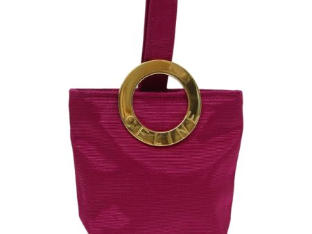 CELINE Circle Pouch Nylon Pink Gold am6855 Fashion