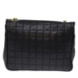 CELINE Chain Shoulder Bag Leather Black 75054 Cheap