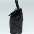 CELINE Hand Bag Leather Black Gold 90389 Fashion