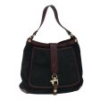 CELINE C Macadam Canvas Shoulder Bag Suede Leather Black Brown ep5564 Supply