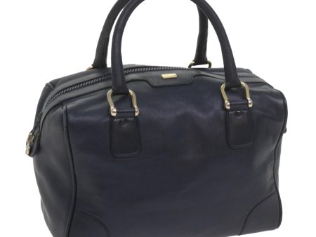 CELINE Hand Bag Leather Navy bs10419 Supply