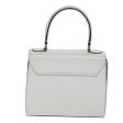 CELINE Hand Bag Leather 2way White 73590 For Sale