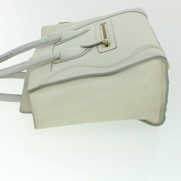 CELINE Luggage Hand Bag Leather Beige ar10492 Supply