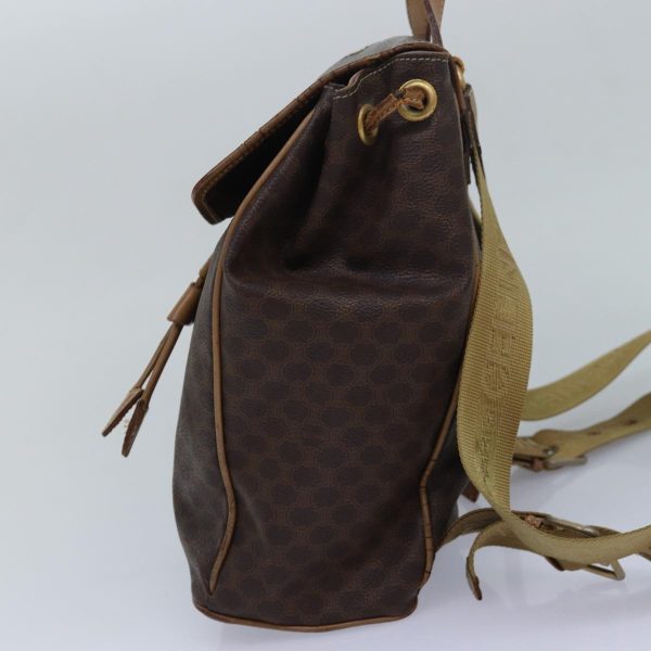 CELINE Macadam Canvas Backpack PVC Brown hk1383 on Sale