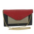 CELINE Chain Wallet Leather Red ep2918 For Cheap