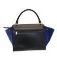 CELINE Hand Bag Leather Suede Brown Black blue 80877 For Discount