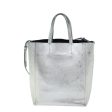 CELINE Hand Bag Leather 2way Silver 74224 Sale