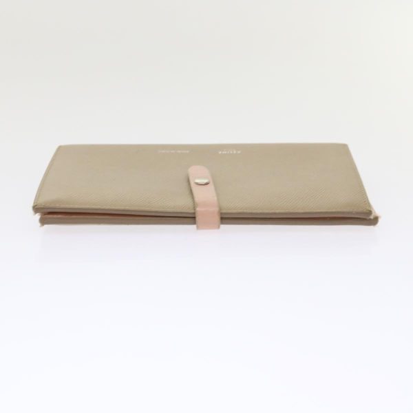 CELINE Large Strap Wallet Leather Beige ar9727B Online Sale