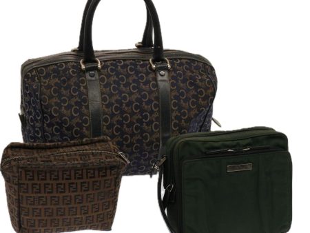 CELINE Fendi Gucci C Macadam Canvas Hand Bag 3Set Green Brown Navy bs14131 Supply