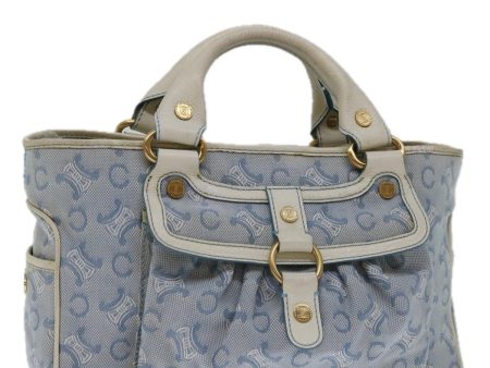 CELINE C Macadam Canvas Boogie Hand Bag Light Blue bs12768 Sale