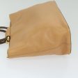 CELINE Hand Bag Leather 2way Beige Brown 63990 Hot on Sale