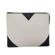 CELINE Clutch Bag Leather Black White yk13087 For Cheap