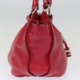 CELINE Hand Bag Leather Red 77381 Cheap