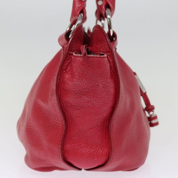 CELINE Hand Bag Leather Red 77381 Cheap