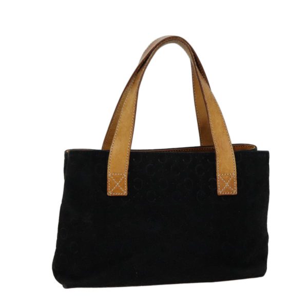 CELINE C Macadam Canvas Hand Bag Suede Black 72094 For Cheap