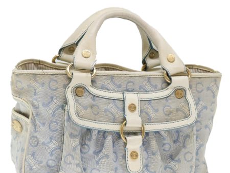 CELINE C Macadam Canvas Hand Bag Light Blue 71535 Online now