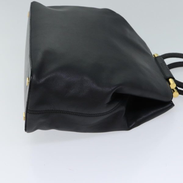 CELINE Hand Bag Leather Black 72409 Discount