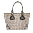 CELINE Hand Bag PVC Leather Gray Silver bs17463 Cheap