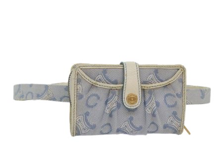 CELINE C Macadam Canvas Waist Pouch Light Blue 82487 Online Hot Sale