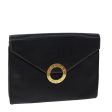 CELINE Circle Shoulder Bag Leather Black 72649 Online Hot Sale