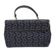 CELINE C Macadam Canvas Shoulder Bag Navy 79817 Cheap