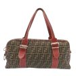 FENDI Zucca Canvas Boston Bag Brown Red  am1732g Supply