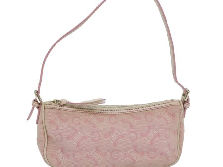 CELINE C Macadam Canvas Shoulder Bag Pink 81604 Hot on Sale