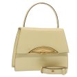 CELINE Hand Bag Leather 2way Cream Gold 88115 Online