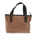 CELINE C Macadam Canvas Hand Bag Suede Brown 70595 Supply