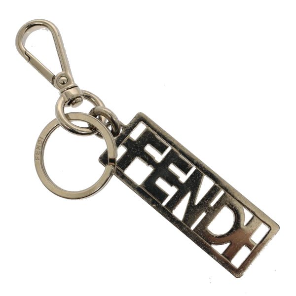 FENDI Key Holder Metal Silver  ac2145 Online