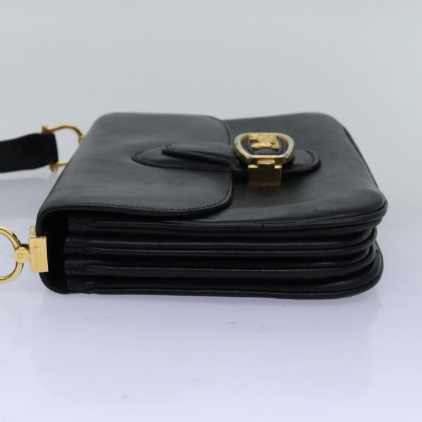 CELINE Horse Carriage Shoulder Bag Leather Black bs14114 For Sale