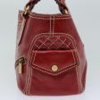 CELINE Hand Bag Leather Red 76145 Supply