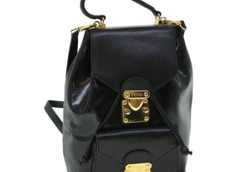 FENDI Backpack Leather Black  bs7930 Online now