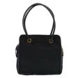 CELINE Hand Bag Nylon Black Gold 90215 For Cheap