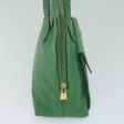 CELINE Hand Bag Leather 2way Green 66491 For Discount