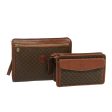 CELINE Canvas Clutch Bag 2Set Brown 78513 Sale