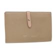 CELINE Large Strap Wallet Leather Beige ar9727B Online Sale