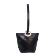 CELINE Circle Hand Bag Leather Black ar12160 on Sale