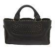 CELINE Hand Bag Leather Black hk948 Online now