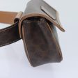 CELINE Macadam Canvas Waist bag PVC Leather Brown Gold yk15121 For Cheap