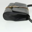 CELINE Horse Carriage Shoulder Bag Leather Navy bs8618 Discount