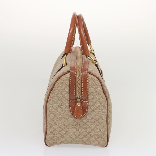 CELINE Macadam Canvas Boston Bag Beige 68007 For Cheap