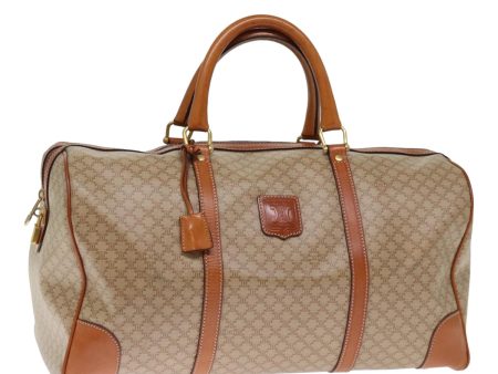 CELINE Macadam Canvas Boston Bag Beige 76023 Discount