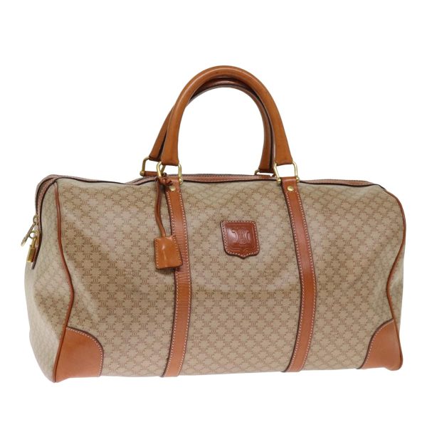 CELINE Macadam Canvas Boston Bag Beige 76023 Discount