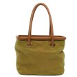 CELINE Hand Bag Nylon Leather Khaki 56308 Online Hot Sale